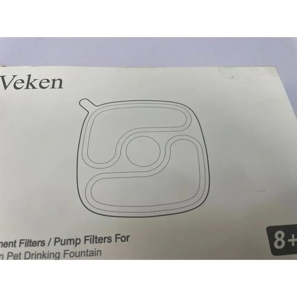Veken Pet Fountain Replacement Filters & Pump Filters 8+8 Set